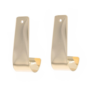 Yellow Gold J-Hook Earring Enhancers - 14k Stud Jackets Yellow Gold J-Hook Earring Enhancers - 14k Stud Jackets