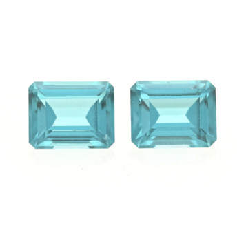 Set of 2 Loose Tourmalines - Emerald Cut 1.57ctw Blue Green Matched Pair Set of 2 Loose Tourmalines - Emerald Cut 1.57ctw Blue Green Matched Pair