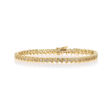 Yellow Gold Diamond Tennis Bracelet 7 1/2" - 14k Round Brilliant 2.00ctw Yellow Gold Diamond Tennis Bracelet 7 1/2" - 14k Round Brilliant 2.00ctw