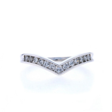 White Gold Diamond Enhancer Wedding Band - 10k Round Brilliant .30ctw Guard Ring White Gold Diamond Enhancer Wedding Band - 10k Round Brilliant .30ctw Guard Ring
