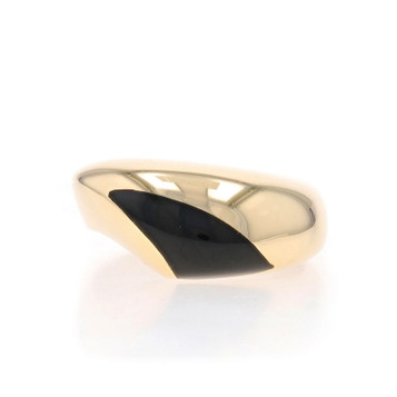 Kabana Onyx Solitaire Band - Yellow Gold 14k Abstract Ring Sz 5 1/2 Kabana Onyx Solitaire Band - Yellow Gold 14k Abstract Ring Sz 5 1/2