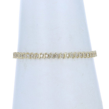 Yellow Gold Diamond Link Bracelet 7 1/4" - 10k Round Brilliant .98ctw Tennis Yellow Gold Diamond Link Bracelet 7 1/4" - 10k Round Brilliant .98ctw Tennis