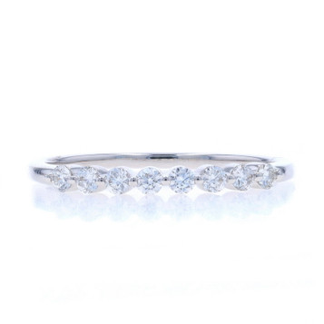 White Gold Diamond Wedding Band - 14k Round Brilliant .23ctw Ring White Gold Diamond Wedding Band - 14k Round Brilliant .23ctw Ring