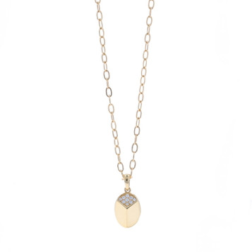 Michael M Carve Diamond Pendant Necklace 18" - Yellow Gold 14k Round Brilliant Michael M Carve Diamond Pendant Necklace 18" - Yellow Gold 14k Round Brilliant