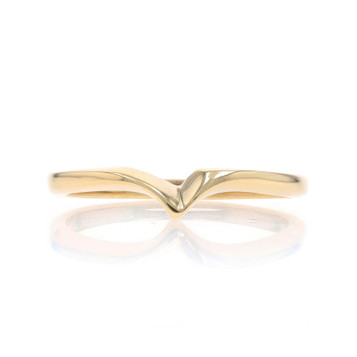 Yellow Gold Enhancer Wedding Band - 14k Wishbone Guard Ring Yellow Gold Enhancer Wedding Band - 14k Wishbone Guard Ring