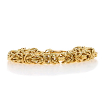 Yellow Gold Byzantine Chain Bracelet 7 1/2" - 14k Yellow Gold Byzantine Chain Bracelet 7 1/2" - 14k