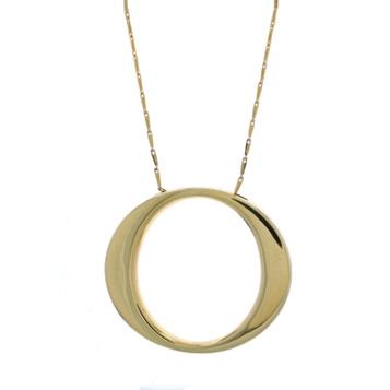 Roberto Coin Oval "O" Pendant Necklace 16 1/2" - Yellow Gold 18k Roberto Coin Oval "O" Pendant Necklace 16 1/2" - Yellow Gold 18k