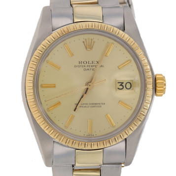 Rolex Date Men's Wristwatch 1505 Stainless Steel & Yellow Gold 18k Auto 1Yr Wnty Rolex Date Men's Wristwatch 1505 Stainless Steel & Yellow Gold 18k Auto 1Yr Wnty