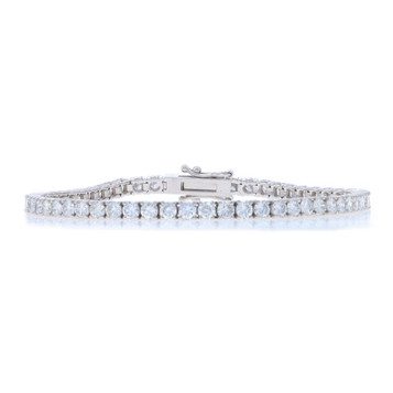 White Gold Diamond Tennis Bracelet 6 3/4" - 14k Round Brilliant 5.30ctw White Gold Diamond Tennis Bracelet 6 3/4" - 14k Round Brilliant 5.30ctw