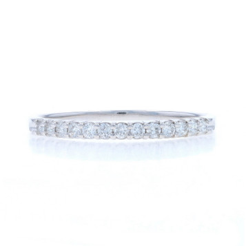 White Gold Diamond Wedding Band - 14k Round Brilliant .50ctw Stackable Ring White Gold Diamond Wedding Band - 14k Round Brilliant .50ctw Stackable Ring