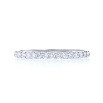 White Gold Diamond Wedding Band - 14k Round Brilliant .26ctw Stackable Ring White Gold Diamond Wedding Band - 14k Round Brilliant .26ctw Stackable Ring