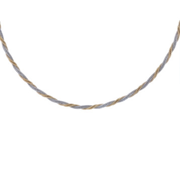Yellow Gold Fancy Twisted Diamond Cut Cocoon & Cocoon Chain Necklace 17" - 14k Yellow Gold Fancy Twisted Diamond Cut Cocoon & Cocoon Chain Necklace 17" - 14k
