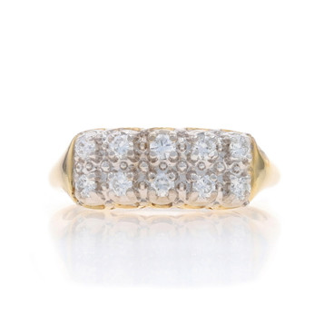 Yellow Gold Diamond Cluster Cocktail Ring - 14k Round Brilliant .30ctw Yellow Gold Diamond Cluster Cocktail Ring - 14k Round Brilliant .30ctw