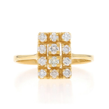 Yellow Gold Diamond Cluster Cocktail Ring - 18k Round Brilliant .40ctw Yellow Gold Diamond Cluster Cocktail Ring - 18k Round Brilliant .40ctw