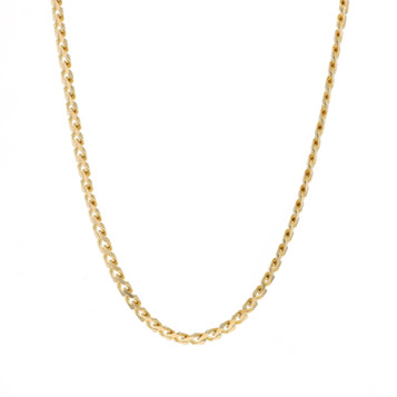 Yellow Gold Diamond Cut Curb Chain Necklace 17 3/4" - 14k Yellow Gold Diamond Cut Curb Chain Necklace 17 3/4" - 14k