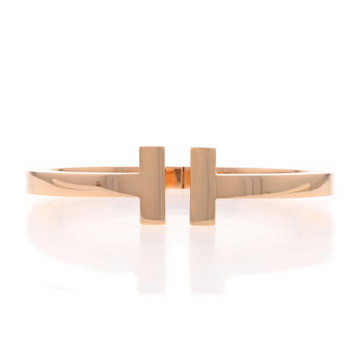 Tiffany & Co. T Square Bracelet 5 3/4" - Rose Gold 18k Size Small Bangle