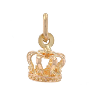 Yellow Gold Crown Charm - 9k Royalty Yellow Gold Crown Charm - 9k Royalty