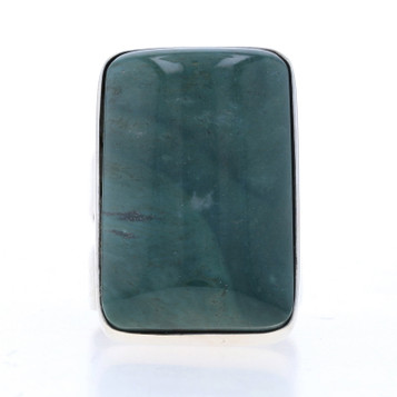 Desert Rose Trading Co. Jasper Cocktail Solitaire Ring - Sterling 925 Rect Cab