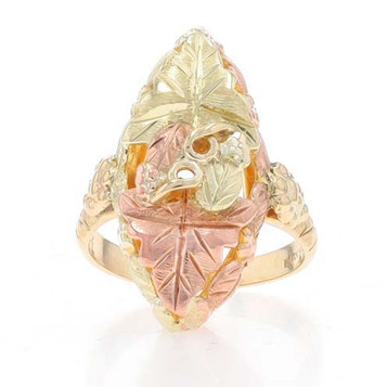 J. Co. Black Hills Gold Statement Ring - Yellow Gold 10k & 12k Grapevine