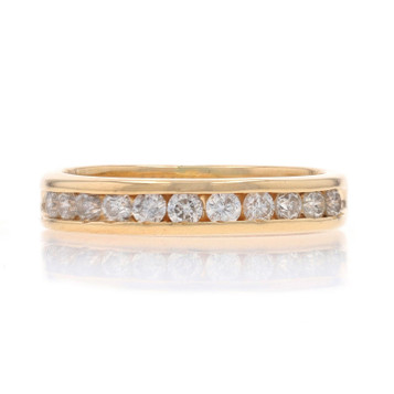 Yellow Gold Diamond Wedding Band - 14k Round Brilliant .50ctw Channel Set Ring Yellow Gold Diamond Wedding Band - 14k Round Brilliant .50ctw Channel Set Ring