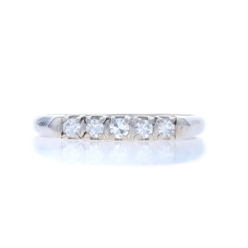 Diamond Five-Stone Wedding Band - 950 Single .15ctw Ring Diamond Five-Stone Wedding Band - 950 Single .15ctw Ring