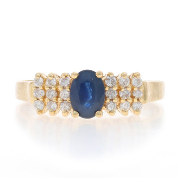 EFFY Sapphire Diamond Ring - White Gold 14k Oval .78ctw EFFY Sapphire Diamond Ring - White Gold 14k Oval .78ctw
