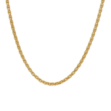 Yellow Gold Spiga Chain Necklace 18" - 18k Yellow Gold Spiga Chain Necklace 18" - 18k