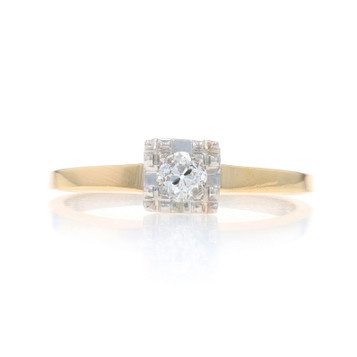 Diamond Retro Solitaire Engagement Ring European .22ct