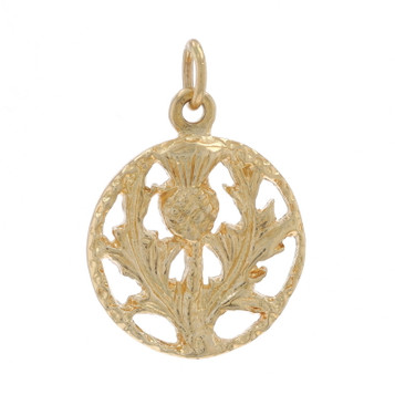 Yellow Gold Ornamental Artichoke Plant Charm 10k Gardening