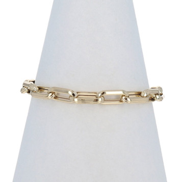 Yellow Gold Paperclip Chain Bracelet 7 1/4" 14k Yellow Gold Paperclip Chain Bracelet 7 1/4" 14k