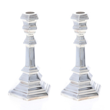 Tiffany & Co. Plymouth Pair of Candlesticks Sterling Silver 925 Set of Two