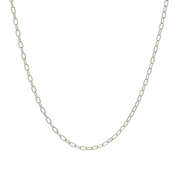 Yellow Gold Flat Cable Chain Necklace 17 1/2" 14k