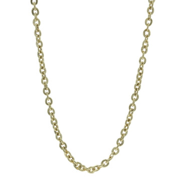 Yellow Gold Cable Chain Necklace 22 3/4" 14k Hollow Italy