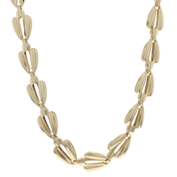 Yellow Gold Fancy Link Necklace 18" 14k
