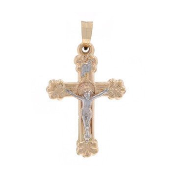 Yellow Gold Crucifix Pendant - 14k Faith LX5014