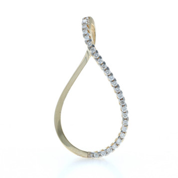 Yellow Gold Diamond Teardrop Pendant 14k Round Brilliant .25ctw Yellow Gold Diamond Teardrop Pendant 14k Round Brilliant .25ctw