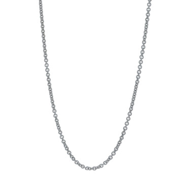 White Gold Cable Chain Necklace 16" 14k