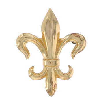 Yellow Gold Filled Vintage Fleur De Lis Brooch 1/20 12k Gold Filled Pin