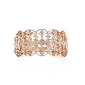 Rose Gold Diamond Cocktail Band Band 10k Round Brilliant .25ctw Ring Rose Gold Diamond Cocktail Band Band 10k Round Brilliant .25ctw Ring