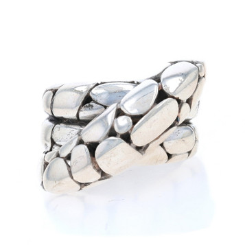John Hardy Kali Twist Band - Sterling Silver 925 Crossover Statement Ring SZ 7 John Hardy Kali Twist Band - Sterling Silver 925 Crossover Statement Ring SZ 7