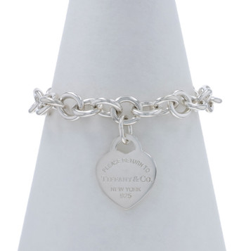 Tiffany & Co. Return To Tiffany Heart Bracelet 7 1/2" Sterling 925 Starter Charm
