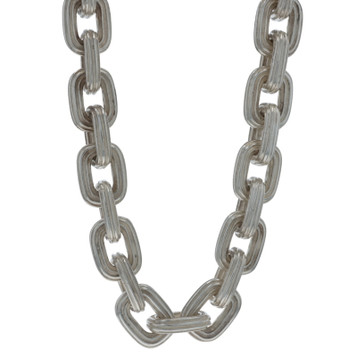 Slane & Slane Carnelian Fancy Cable Chain Necklace 20" Sterling 925 Rd Cab