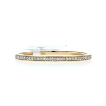 Yellow Gold Diamond Wedding Band 8 1/4 - 10k Single .10ctw Ring