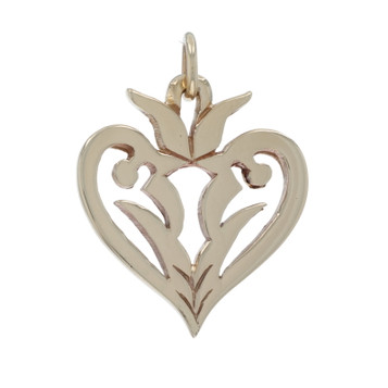 James Avery Love Bird Heart Pendant - Yellow Gold 14k