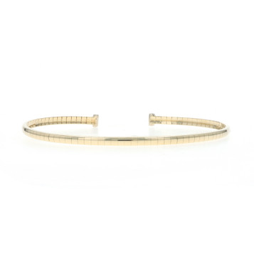 Yellow Gold Omega Cuff Bracelet 7" - 14k