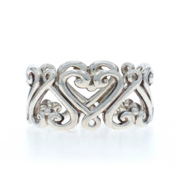 Paloma Picasso Tiffany & Co. Venezia Goldini Heart Statement Band 925 Sz 7 Ring