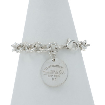 Tiffany & Co. Return to Tiffany Round Tag Charm Bracelet 7 1/4" Ster 925 Starter