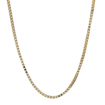 Yellow Gold Box Chain Necklace 18 1/4" - 14k