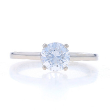 Tacori Sculpted Crescent Semi-Mount Engagement Ring Platinum Rnd CZ fits 6.5mm