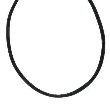 Slane & Slane Black Leather Cord Necklace 19 1/2" - Sterling Silver 925